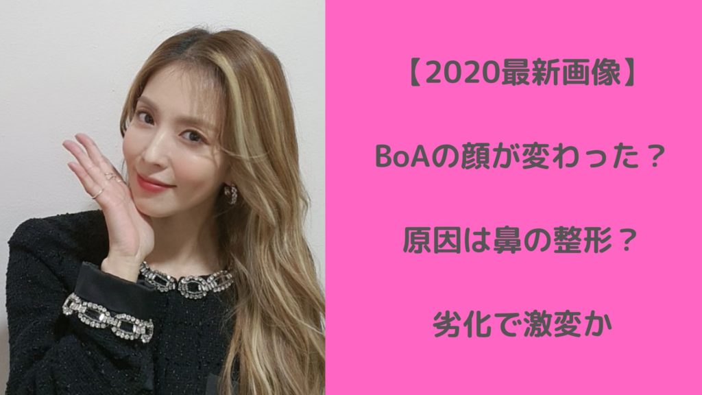 21最新画像 Boaの顔が変わった 原因は鼻の整形 劣化で激変か